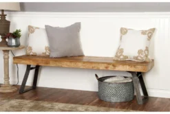 63" Industrial Metal And Wood Bench -Home Furniture 262744 wood room 70 1