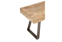 63" Industrial Metal And Wood Bench -Home Furniture 262744 brown wood dining bench detail 44