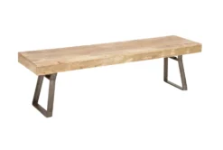 63" Industrial Metal And Wood Bench -Home Furniture 262744 brown wood dining bench material 76 1