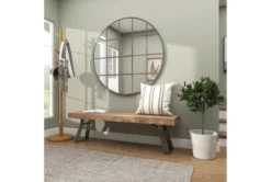 63" Industrial Metal And Wood Bench -Home Furniture 262744 brown wood dining bench room 92