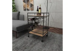 Rolling Industrial Bar Cart -Home Furniture 262760 brown wood bar cart room 88