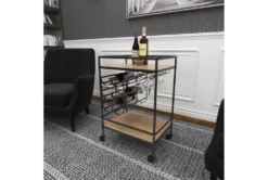 Rolling Industrial Bar Cart -Home Furniture 262760 brown wood bar cart room 91