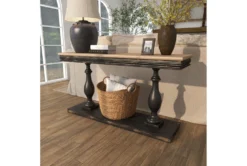 Black Traditional 59" Console Table -Home Furniture 262792 black wood sofa table room 90