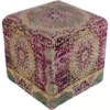 Pouf-Pink Woven Traditional