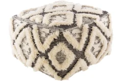 Pouf-Black Cream High/Low