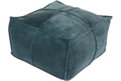 Pouf-Teal Velvet