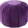 Pouf-Purple Velvet Round