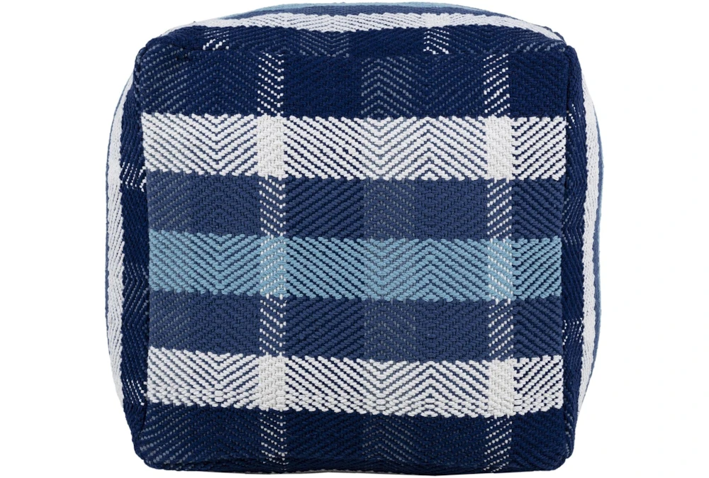 Pouf-Blue White Plaid 5 Pouf-Blue White Plaid - Image 5