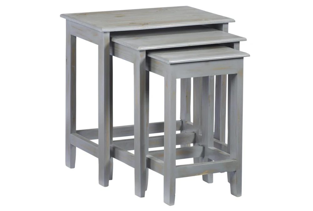Grey Wash Set Of 3 Nestng Tables 1 Grey Wash Set Of 3 Nestng Tables