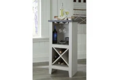 Ternly Antique White Wine Cabinet -Home Furniture 266200 white wood cabinet room 85