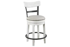 Vale White Uph Swivel 37" Barstool