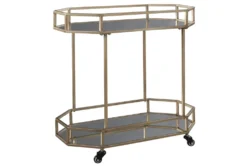 Gold Finish Bar Cart