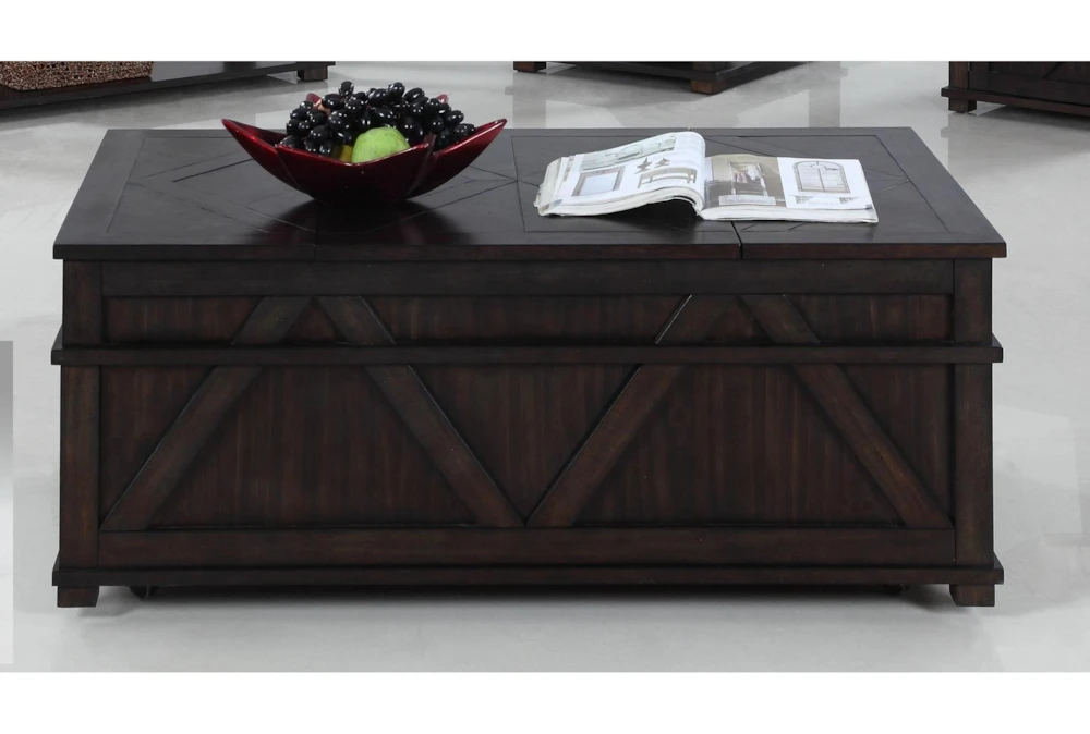 Foxcroft Storage Trunk Coffee Table With Wheels 1 Foxcroft Storage Trunk Coffee Table With Wheels