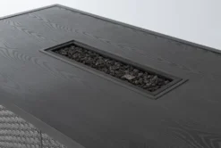 Koro 70" Outdoor Firepit Counter Table -Home Furniture 267399 grey wicker dining table detail 46