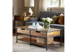 Tucker Coffee Table With Storage -Home Furniture 267469 natural wood coffee table room 85