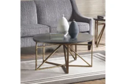 Amora Small Round Coffee Table -Home Furniture 267476 gold metal coffee table room 85