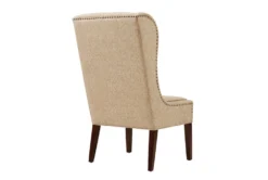 Edward Beige Wingback Dining Chair -Home Furniture 267502 beige wood dining chair back 82