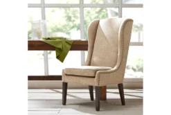 Edward Beige Wingback Dining Chair -Home Furniture 267502 beige wood dining chair room 85