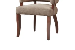 Lincoln Brown Dining Arm Chair -Home Furniture 267510 brown wood dining chair bottom 69