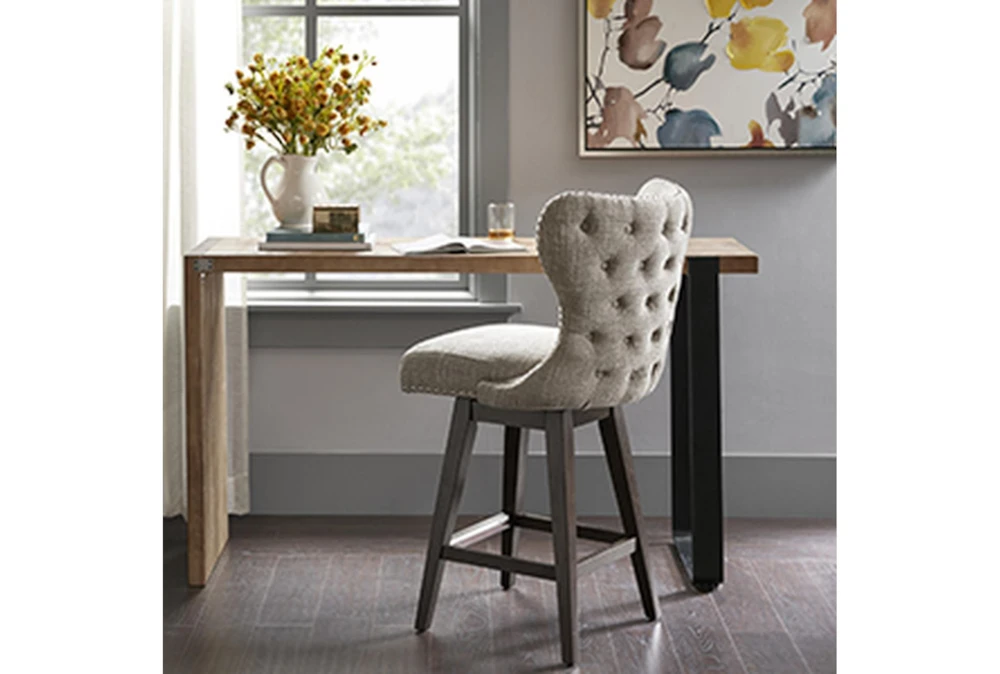 Arlette Camel 27" Swivel Counter Stool 7 Arlette Camel 27" Swivel Counter Stool - Image 7