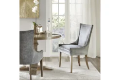 Jolene Grey Dining Side Chair Set Of 2 -Home Furniture 267602 grey wood dining chair room 85