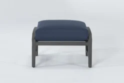 Martinique Navy Outdoor Ottoman