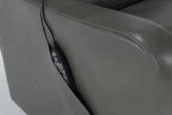 Seville Grey Leather Power Lift Recliner With Heat, Massage, Power Headrest & Lumbar -Home Furniture 267666 grey leather lift detail 44