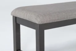Pollie 60" Dining Bench 11 Pollie 60" Dining Bench -Home Furniture 267678 black fabric dining bench detail 44
