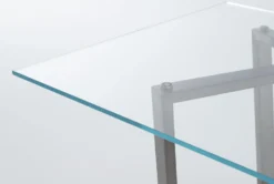 Daphne 79" Glass Dining Table -Home Furniture 267692 grey metal dining table detail 44