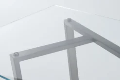 Daphne 79" Glass Dining Table -Home Furniture 267692 grey metal dining table detail 45