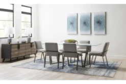 Daphne 79" Glass Dining Table -Home Furniture 267692 grey metal dining table room 47