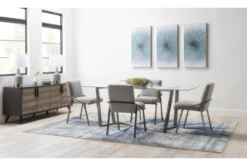 Daphne 79" Glass Dining Table -Home Furniture 267692 grey metal dining table room 48