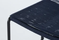 Caspian Outdoor Bar With Navy Barstools Set For 2 -Home Furniture 267844 black metal bistropub table detail 45