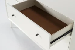 Alton White II 6 Drawer Dresser -Home Furniture 268094 white wood dresser detail 44