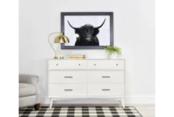 Alton White II 6 Drawer Dresser -Home Furniture 268094 white wood dresser room 50