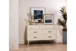 Alton White II 6 Drawer Dresser -Home Furniture 268094 white wood dresser room 60