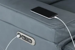 Watkins Blue Leather Power Cordless Recliner With Power Headrest & USB -Home Furniture 268123 hardware 52