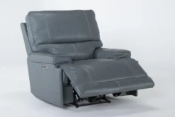Watkins Blue Leather Power Cordless Recliner With Power Headrest & USB -Home Furniture 268123 side 19