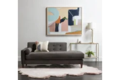 Serene Microfiber 73" Left Arm Facing Accent Chaise -Home Furniture 268161 grey fabric chaise room 85