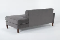 Serene Microfiber 73" Left Arm Facing Accent Chaise -Home Furniture 268161 grey fabric chaise side 20