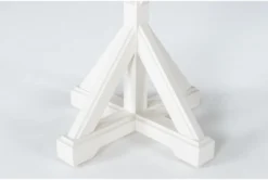 Presby White Round Accent Table -Home Furniture 269074 white wood end table detail 44