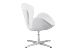White Tulip Swivel Chair -Home Furniture 269486 white polyester accent chair detail 45