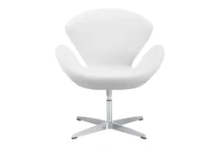 White Tulip Swivel Chair -Home Furniture 269486 white polyester accent chair detail 46
