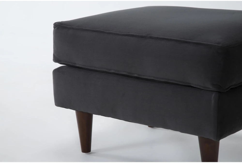 Arya 22" Velvet Ottoman 3 Arya 22" Velvet Ottoman - Image 3