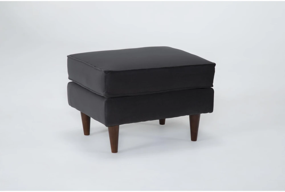 Arya 22" Velvet Ottoman 2 Arya 22" Velvet Ottoman - Image 2
