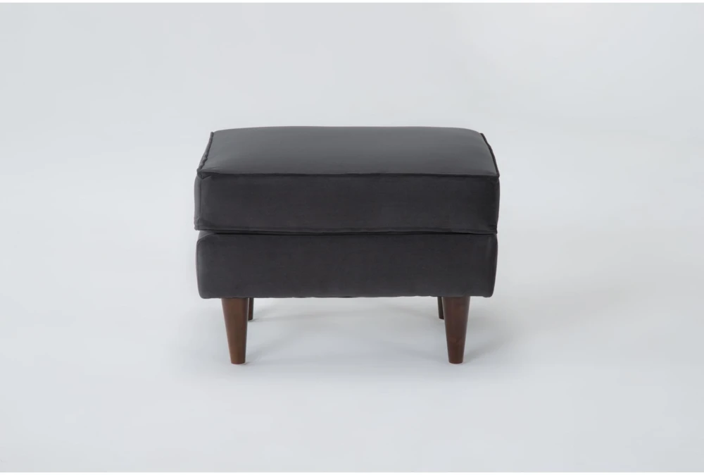 Arya 22" Velvet Ottoman 1 Arya 22" Velvet Ottoman