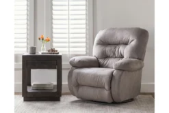 Decker III Fabric Swivel Glider Recliner -Home Furniture 269626 black fabric swivel glider room 59