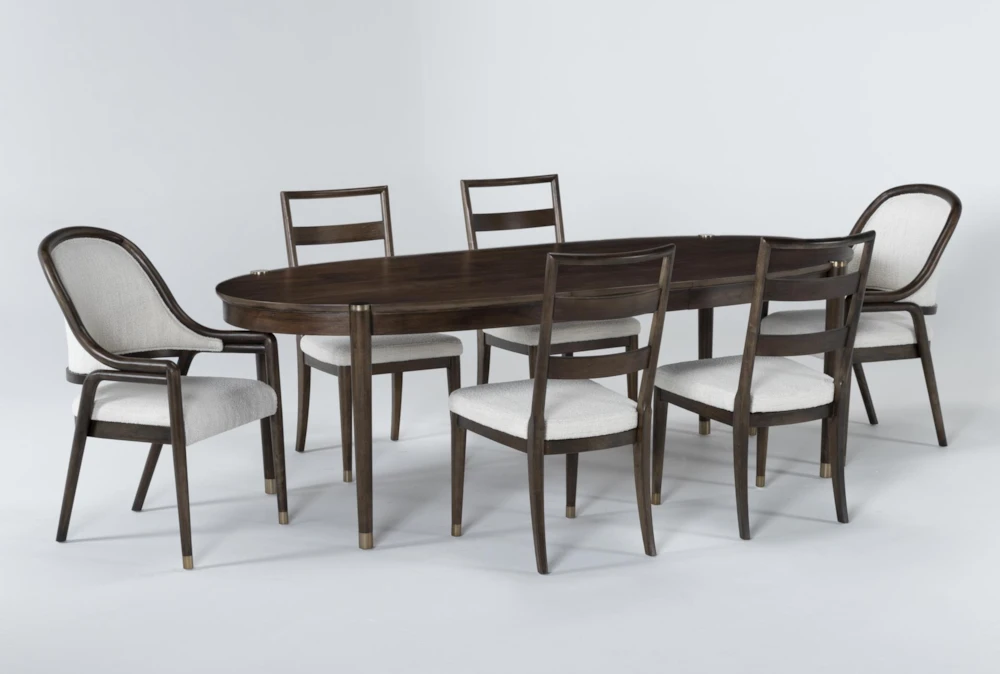 Brighton 76-94" Oval Extension Dining With Side Chair + Arm Chair Set For 6 By Nate Berkus + Jeremiah Brent 2 Brighton 76-94" Oval Extension Dining With Side Chair + Arm Chair Set For 6 By Nate Berkus + Jeremiah Brent - Image 2