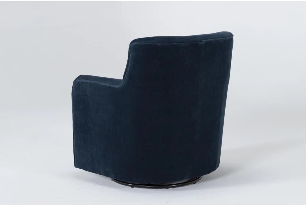 Katrina Velvet Blue Swivel Glider Chair 6 Katrina Velvet Blue Swivel Glider Chair - Image 6