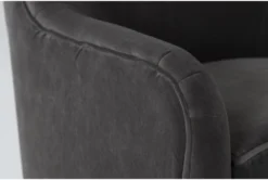 Katrina Velvet Grey Swivel Glider Chair 9 Katrina Velvet Grey Swivel Glider Chair -Home Furniture 269753 grey fabric swivel glider detail 45
